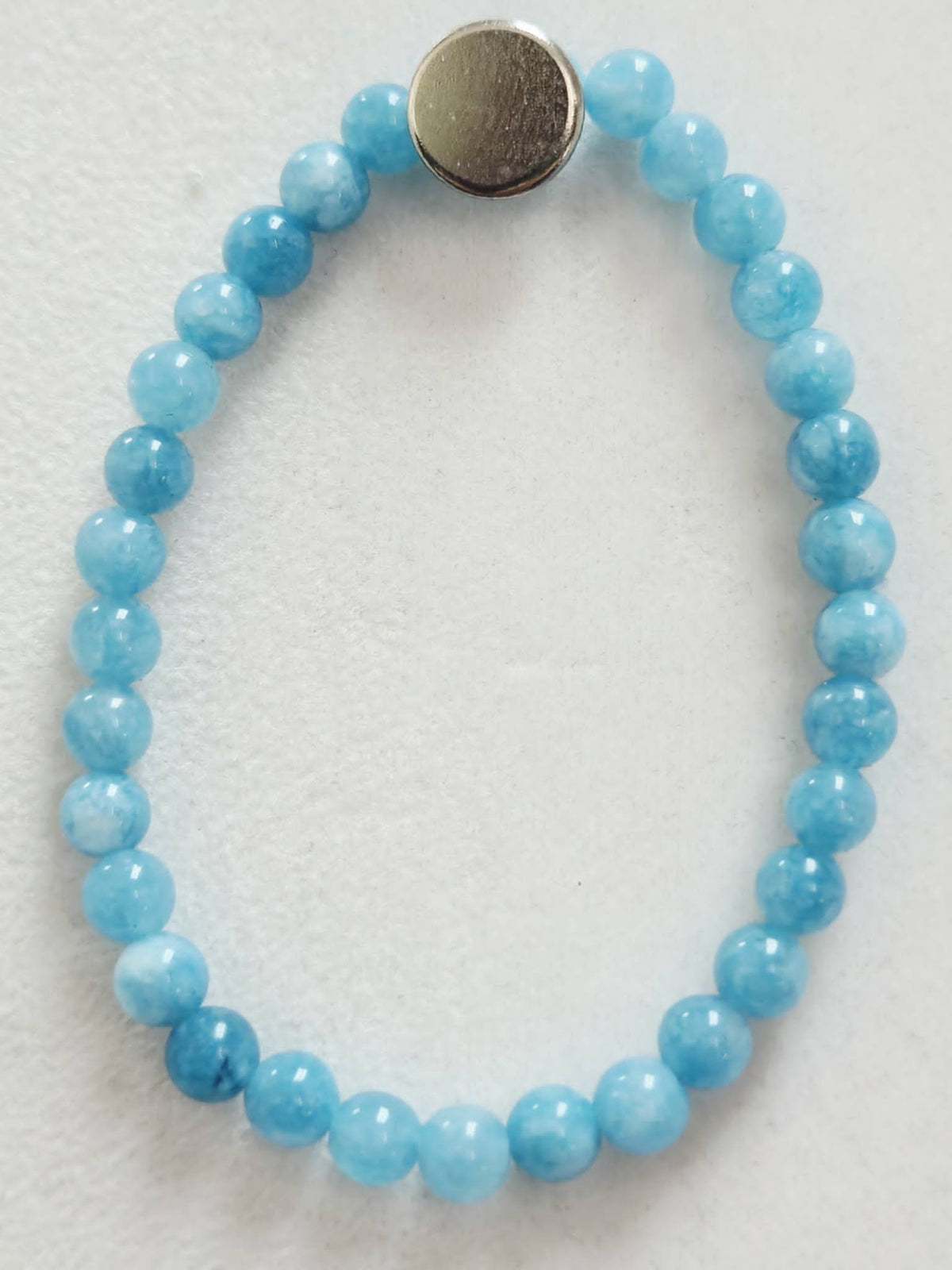 Aquamarine Natural Stone Stretch Bracelet
