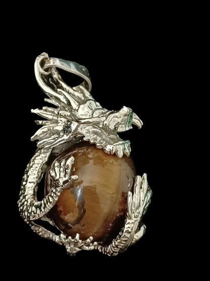 Dragon Natural Stone Pendant Necklaces