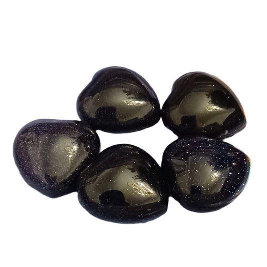Blue Goldstone Heart - Small